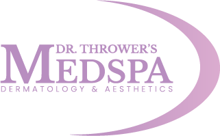 Dr. Thrower's MedSpa logo, the name appears inside a crescent shape.